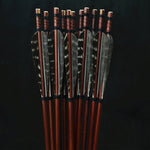 80 cm Handmade Wooden Arrows Turkey Feather